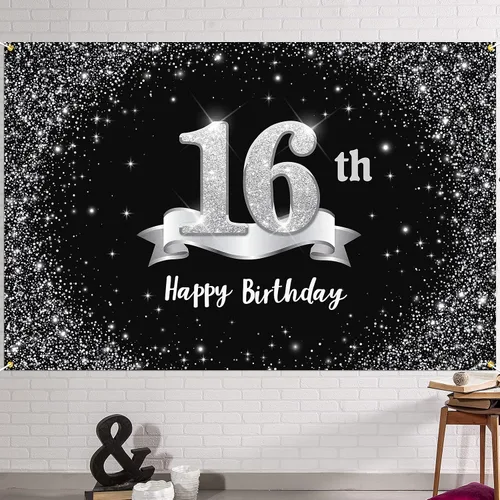 Miniatura 30 de HAMIGAR Telón de fondo de pancarta de feliz 10 cumpleaños de 6 x 4 pies, decoraciones de cumpleaños de 10 años, suministros de fiesta para niñas