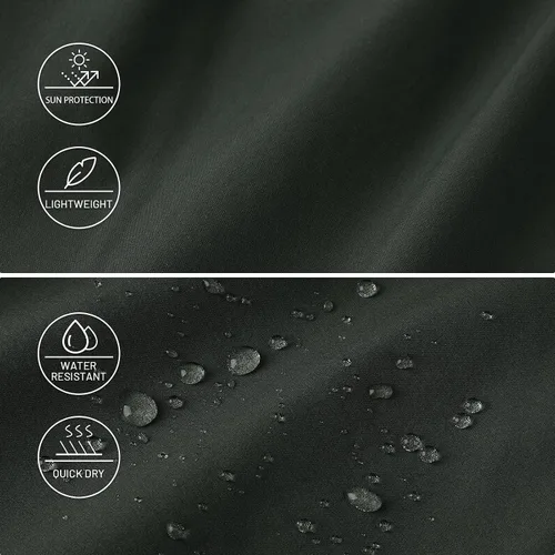 Miniatura 3 de Haimont Pantalones cortos de nailon de secado rápido para hombre con bolsillos con cremallera, ligeros, resistentes al agua, para exteriores
