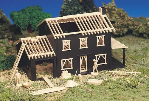 Miniatura 3 de Bachmann Trenes - PLASTICVILLE U.S.A. EDIFICIOS – KITS CLÁSICOS - CASA EN CONSTRUCCIÓN - Escala HO