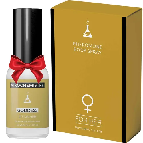 Aerosol corporal de feromonas para mujeres (GODDESS) - Aerosol corporal elegante y ultra fuerte de feromonas humanas orgánicas con fragancia de 1.7