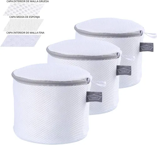 Miniatura 7 de Kimmama Bolsas de lavado de brasieres para lavandería, bolsas de lencería para lavar delicados, bolsa de lavandería para brasier para lavadora