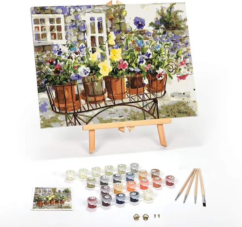 Miniatura 49 de Ledgebay Kit de Pintura por Números DIY para Adultos con Lienzo Enmarcado, de Principiante a Avanzado, los Kits Incluyen Juego de Pintura Acrílica