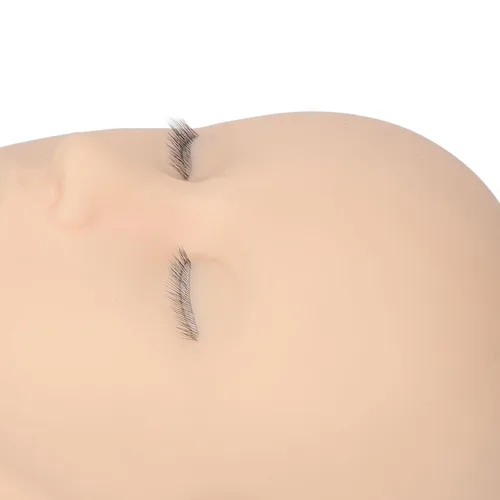 Miniatura 6 de Cabeza de maniquí de pestañas, cabeza de maniquí de extensión de pestañas, cabeza de práctica de goma de maquillaje de 3 capas, cabeza de muñeca