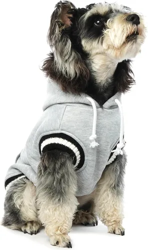 Miniatura 6 de FuaMEY Sudadera con capucha para perro, suéter de forro polar para invierno, sudadera con bolsillo, suave y cálida, atuendo navideño, chaleco