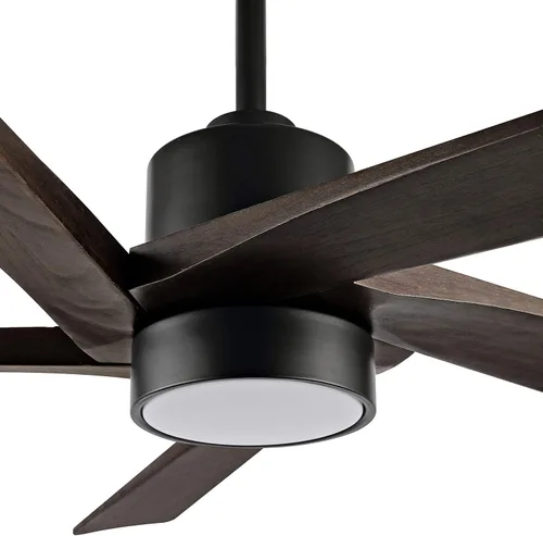 Miniatura 9 de WINGBO Ventilador de techo CC de 64 pulgadas con luces y control remoto, 5 cuchillas reversibles de madera tallada, motor de CC silencioso de 6