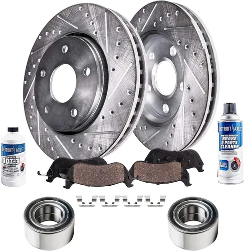 Miniatura 35 de Detroit Axle - 4 rotores de freno para Chevrolet Cruze 2014 2015 [modelos de motores de gas] Rotores de freno de disco perforados y ranurados