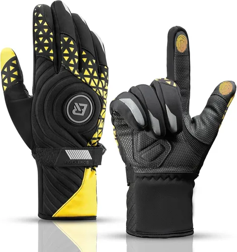 ROCKBROS Guantes térmicos de invierno para ciclismo con pantalla táctil, para hombres y mujeres, resistentes al viento, esquí, nieve,