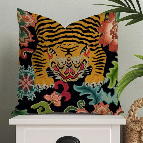 Miniatura 31 de ArogGeld Fundas de Almohada Euro Sham Florales Verde y Blanco Gris Estilo Chinoiserie Funda de Almohada Asiática Funda de Cojín Decorativo 18x18