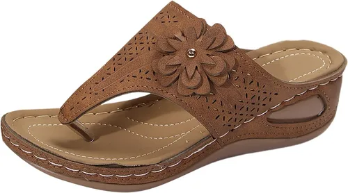 Miniatura 16 de Generic Sandalias ortopédicas de cuña con soporte de arco para mujer, sandalias informales de punta abierta, unisex para adultos