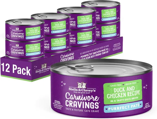 Miniatura 20 de Stella & Chewy's Carnivore Cravings Purrfect Paté - Alimento húmedo prémium sin granos para gatos, receta de atún y calabaza, alto en proteínas