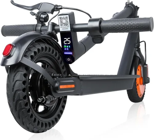 Scooter eléctrico para adultos, neumáticos sólidos de 8.5 pulgadas, motor de 350/500 W, velocidad máxima de 16/19 MPH y rango de 12/21 millas,