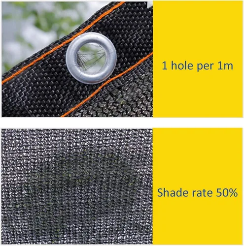 Miniatura 6 de Tela de malla permeable al agua y al aire, resistente a los rayos UV, con ojales, para tejado, patio, garaje, jardín, balcón (9.8 x 9.8 ft)