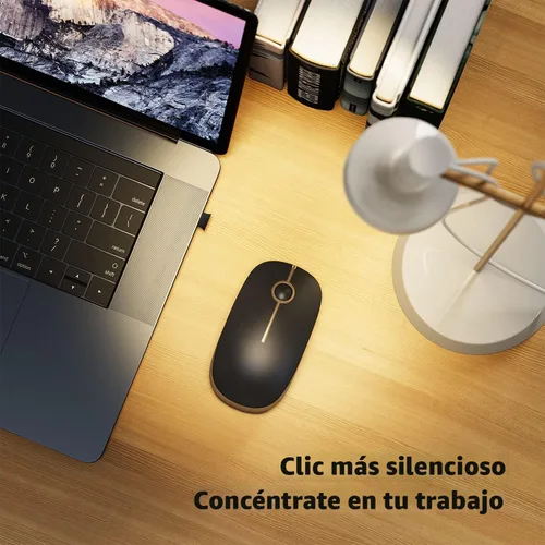 Miniatura 7 de VssoPlor Ratón Inalámbrico 2.4G, Ratón Portátil Delgado para Computadora Portátil con Receptor Nano, Ratón Óptico Silencioso para Notebook, PC