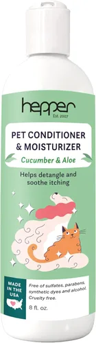 Hepper Acondicionador e hidratante para mascotas: acondicionador y desenredante perfumado para perros. Perfecto para cabello largo, pelo corto, piel