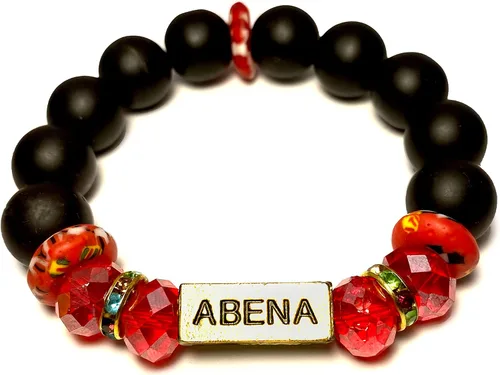 Miniatura 78 de Pulseras africanas tradicionales con nombre nacido en el día para mujeres de Ghana, materiales naturales, ajuste cómodo y holgado