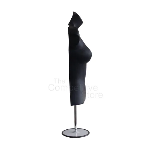 Miniatura 3 de DisplayTown - Maniquí femenino con torso y soporte de metal, parte trasera hueca, cuerpo apilable, forma para exhibir camisetas, mostrador