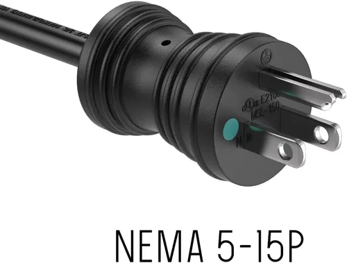 Miniatura 3 de Cable Leader Cable de alimentación de grado hospitalario NEMA 5-15P a IEC320 C13 de 3 pies, 14 AWG, 15 A/125 V, SJT, cable de alimentación médica