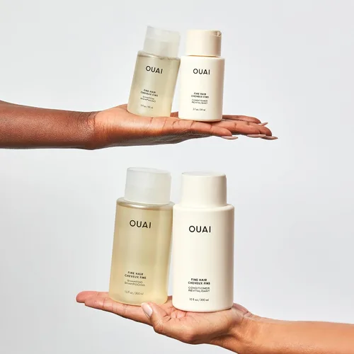 Miniatura 3 de OUAI Acondicionador para cabello fino tamaño de viaje, acondicionador voluminizador para cabello fino con queratina, biotina y aceite de semilla