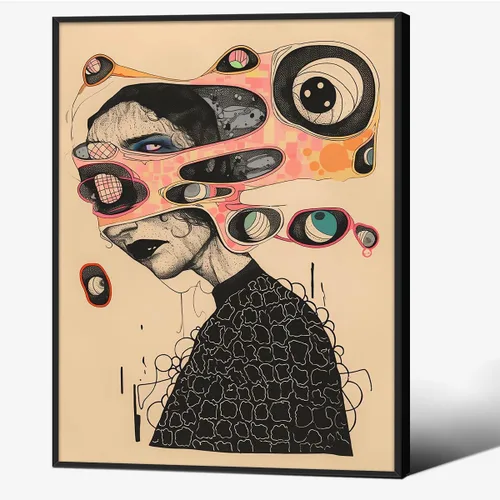 Miniatura 26 de Haitunone Arte de pared de mujer india paquistaní tradicional, póster de pintura floral feminista estilo mogol, impresiones en lienzo para sala
