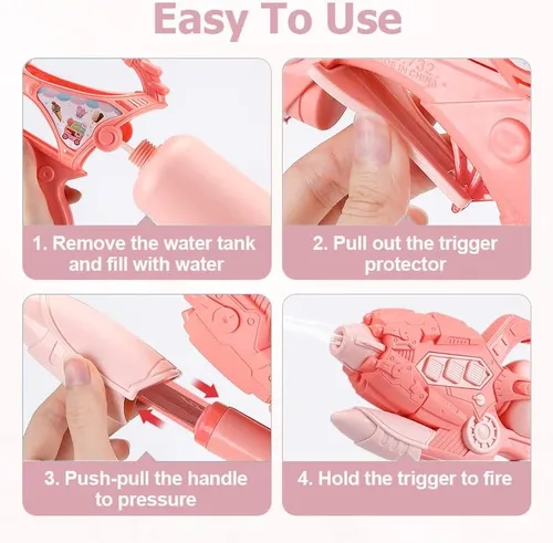 Miniatura 6 de Super Pistolas de agua para adultos y adolescentes Pistola de chorro de agua grande de 1200 cc Adultos Super Soaker de largo alcance Pistolas