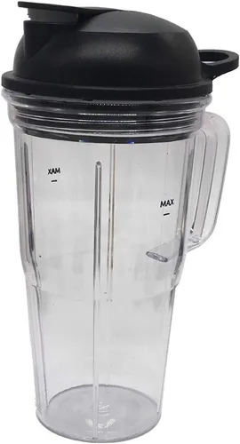Miniatura 7 de Frasco personal de repuesto para exprimidor de 24 onzas con tapa para llevar, compatible con Nutribullet Ultra Plus+ Sistema de cocina compacto