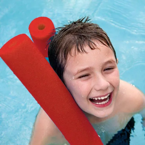 Miniatura 6 de Fideos flotantes de espuma para piscina de 60 pulgadas, fideos de piscina de espuma hueca, fideos gruesos para flotar en la piscina de natación, Rojo