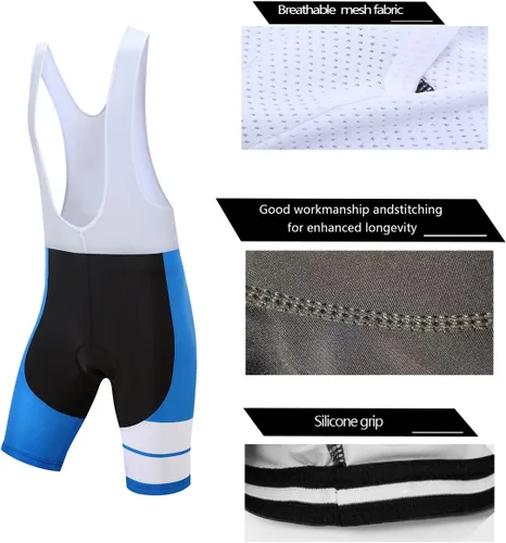 Miniatura 5 de CR - Conjunto de camiseta de ciclismo para hombre, con cremallera, bolsillo con cremallera, manga corta, kits de ciclismo, pantalones cortos