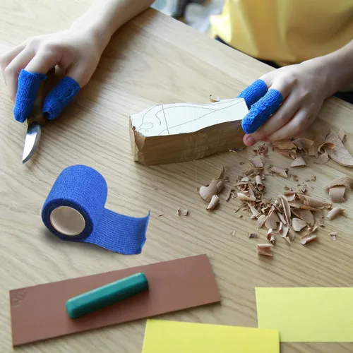 Miniatura 2 de BeaverCraft Cinta adhesiva resistente a los cortes, cinta adhesiva sin corte para tallado de madera y corte NCT6 6 piezas