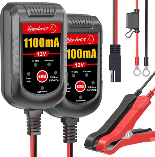 Miniatura 10 de Cargador de batería de goteo de 2A, mantenedor automático, 6V 12V, cargador flotante inteligente para automóvil, coche, motocicleta, cortacésped