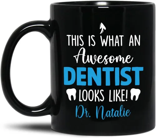 Miniatura 17 de Taza de café personalizada con texto en inglés "I Create Smiles What's Your Superpower" de 11 onzas, taza de café personalizada con nombre I Create