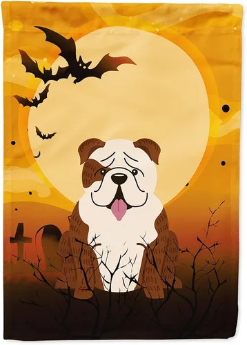 Miniatura 212 de Caroline's Treasures BB4307GF - Bandera de Halloween Airedale para jardín, bandera decorativa para patio exterior, obras de arte de patio, macizos