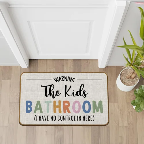 Miniatura 5 de Tapete de Puerta de Baño para Niños, Tapete de Bienvenida de Baño para Niños, Tapete de Puerta Antideslizante para Habitación de Niños y Niñas