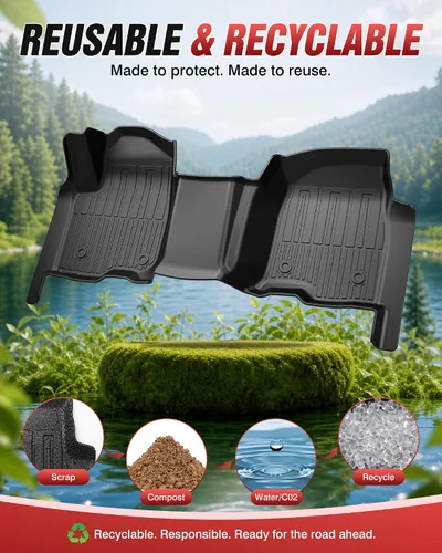 Miniatura 9 de Alfombrillas para 2020-2026 Chevy Silverado/GMC Sierra 1500/2500HD/3500HD de 2 filas y 4 puertas y 2019 1500 de 2 filas y 4 puertas sin caja