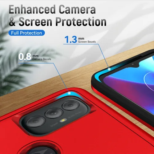 Miniatura 5 de Funda para Moto G Play 2023, con protector de pantalla [probada contra caídas de grado militar], funda protectora resistente robusta de servicio
