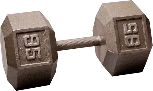 Miniatura 16 de Body-Solid Mancuerna hexagonal de hierro fundido, pesas de mano para hombres y mujeres, mancuernas de peso para entrenamiento de fuerza, culturismo