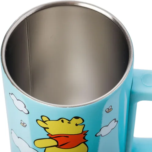 Miniatura 5 de Silver Buffalo Disney Winnie the Pooh Hunny - Taza de viaje de acero inoxidable de doble pared con asa, 15 onzas Winnie the Pooh (15 onzas)