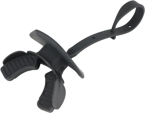 Miniatura 4 de Protector bucal de fútbol, boquilla de fútbol, transpirable, con protector de labios, correa de casco incluida, para jóvenes y adultos (negro)