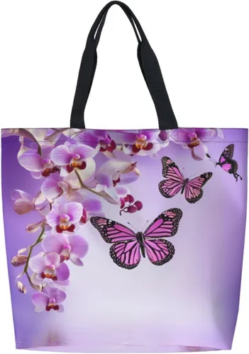 Miniatura 12 de Famame Canvas Tote Bag Large Women Casual Shoulder Bag Handbag Reusable Multipurpose Shopping Grocery Bag