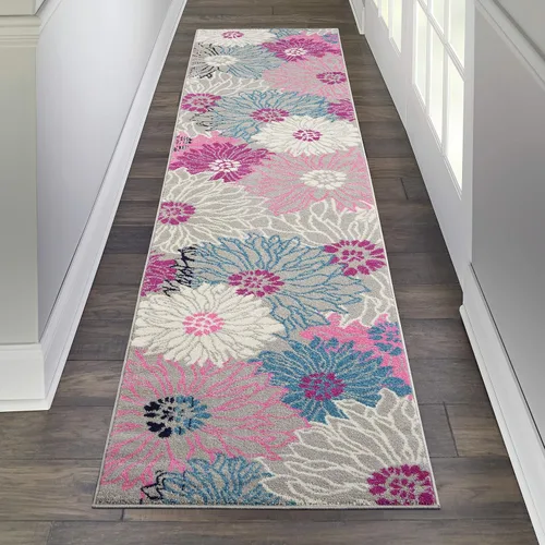 Miniatura 33 de Nourison Passion - Alfombra azul, de 6 pies, 7 pulgadas x 9 pies, 6 pulgadas, floral, campestre, fácil de limpiar, no desprende pelo