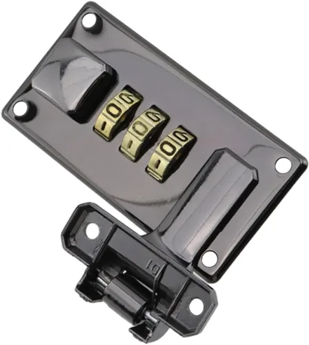 Miniatura 3 de Cerraduras de combinación de equipaje, cerradura de combinación de 3 dígitos, cerradura de contraseña negra para caja de herramientas con cerradura