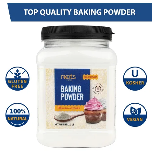 Miniatura 3 de Roots Circle Polvo de hornear Agente fermentador multiusos sin gluten para cocinar y productos horneados, postres, panes y pasteles Vegano