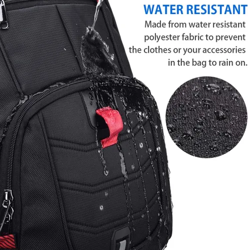 Miniatura 8 de NUBILY Mochila para laptop de 17 pulgadas, impermeable, extra grande, con aprobación TSA, antirrobo, para viajes, negocios universitarios, mochilas
