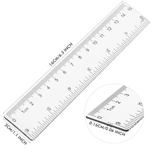 Miniatura 5 de Zonon 200 reglas rectas flexibles de plástico transparente a granel con pulgadas y centímetros, regalo para el primer día de escuela