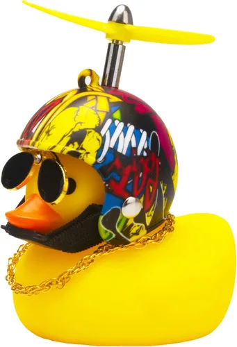 Miniatura 11 de wonuu Decoración de pato de goma para automóvil, lindo pato amarillo con hélice (piña-Y)