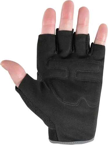Miniatura 2 de Wells Lamont Guantes de trabajo de palma de cuero sintético sin dedos para hombre, talla M (847M), color negro