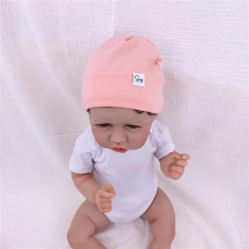 Miniatura 144 de Gorro de punto para recién nacido, para niños y niñas, con forro de satén sedoso, gorro para niños pequeños