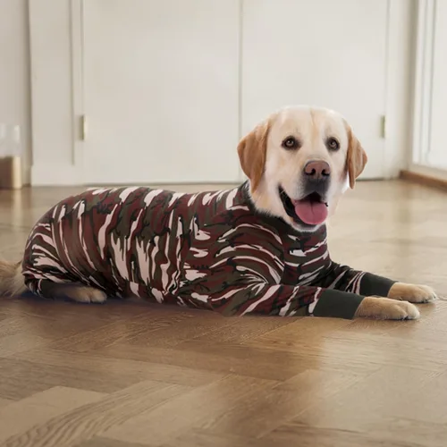 Miniatura 8 de Traje de recuperación para perros grandes y medianos después de la cirugía, mameluco antilameduras suave y transpirable para perros, alternativa al