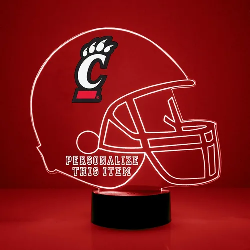 Miniatura 9 de Lámpara nocturna con señal LED personalizada de casco de fútbol de la Universidad de Alabama Crimson Tide con nombre o imagen personalizada
