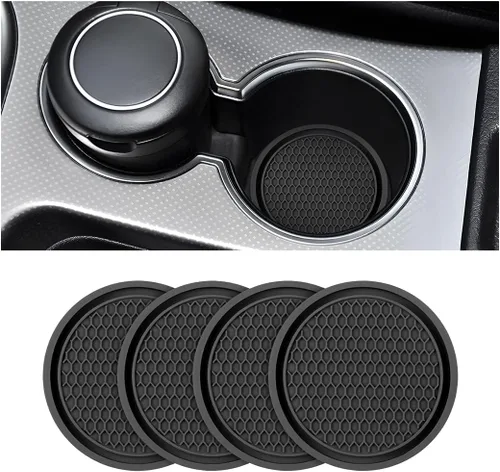 Miniatura 18 de Paquete de 4 portavasos para auto, portavasos universal antideslizante de 2.75 pulgadas de diámetro, duradero, compatible con la mayoría de los Rojo