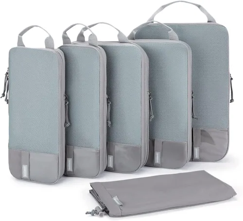 BAGSMART - Juego de 6 cubos de compresión para maletas, juego de 6, 4 y 2, cubos organizadores de viaje, juego de bolsas expandibles, organizadores